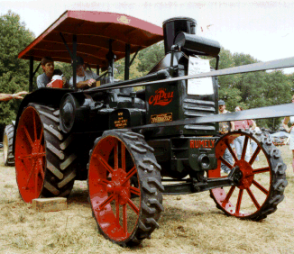 25-40 Rumely Oil Pull Tractor Hooked to the Belt